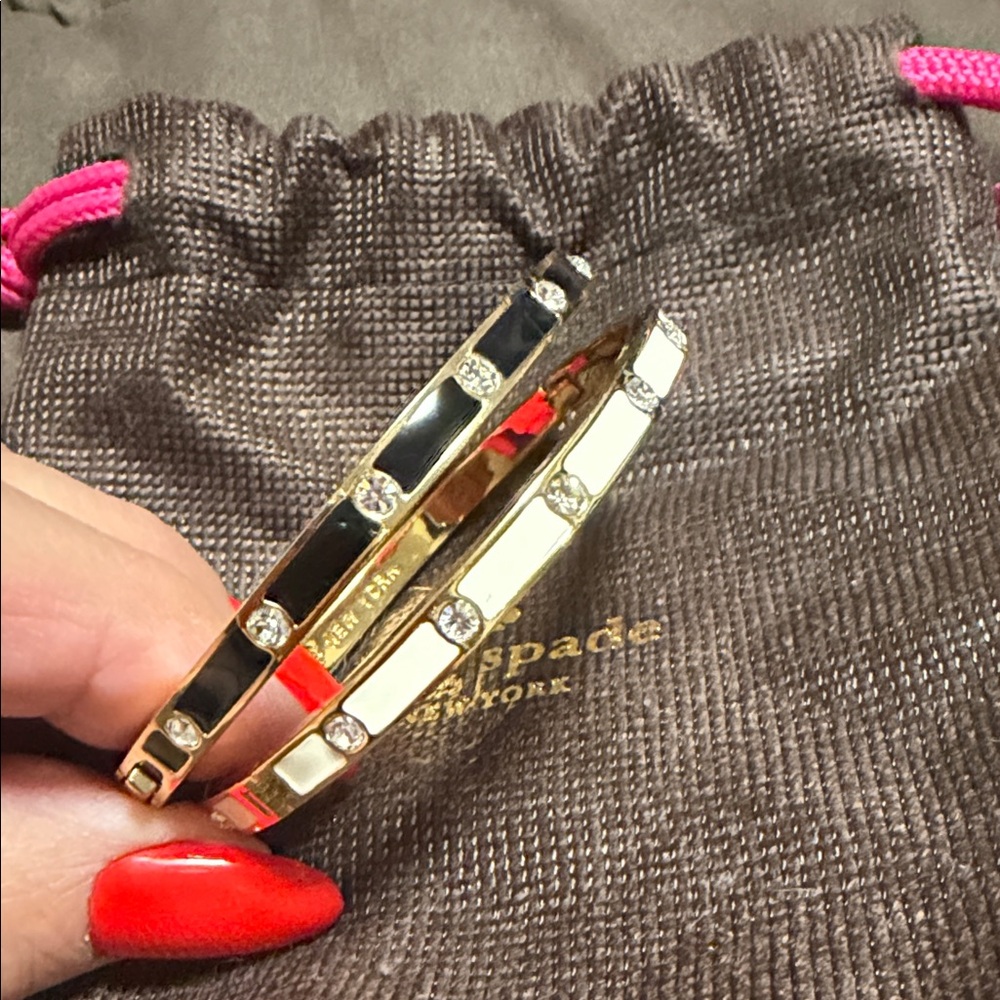 Kate Spade Gold and Black/Cream and gold Crystal Bracelets - Picture 4 of 6